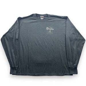 Ron Jon Surf Shop Ft Lauderdale Guitar Graphic Long Sleeve Shirt Gray 2XL